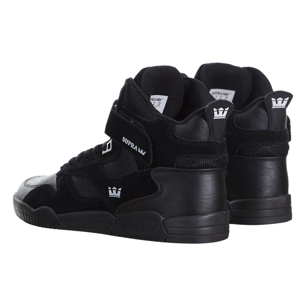 Baskets Montantes Supra Bleeker Noir Black/Black Homme | KIK-40301006